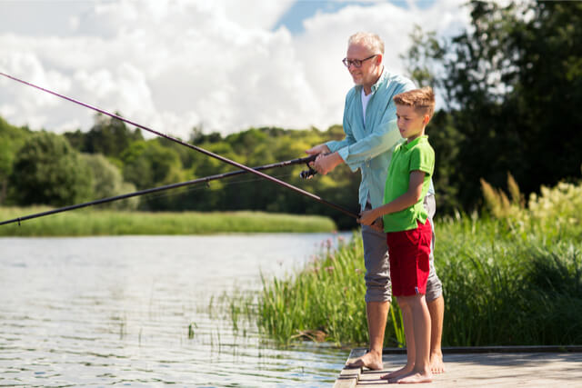 Fishing with grandson